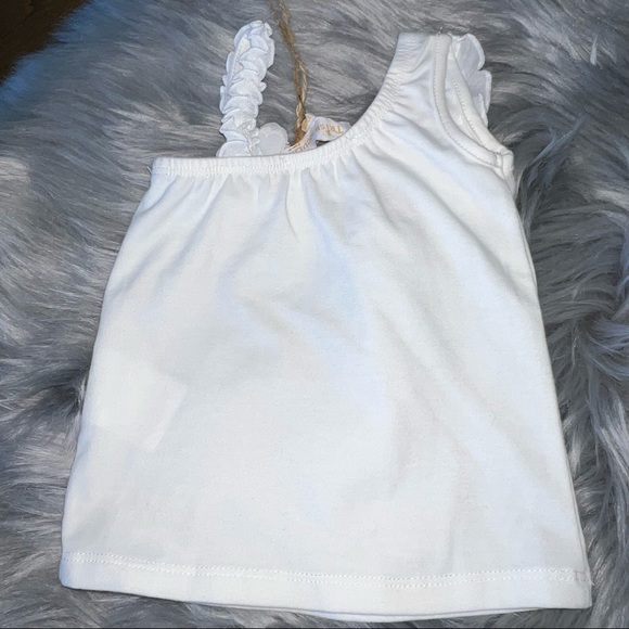 NWT Trish Scully off white sleeveless top with flower detail - Picture 5 of 9